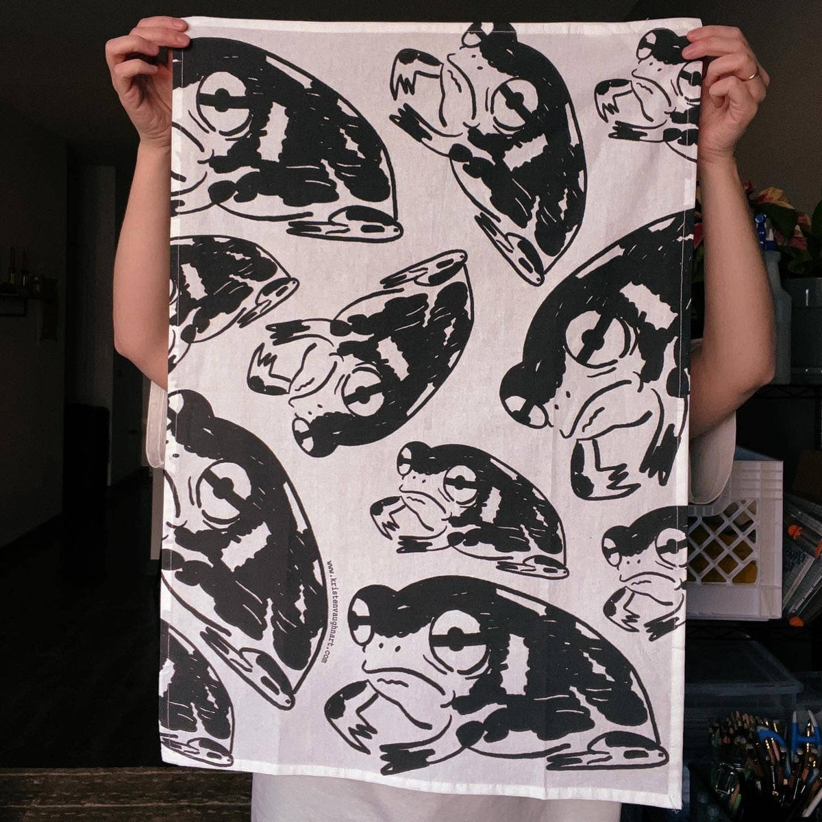 Pissed Toady Tea Towel