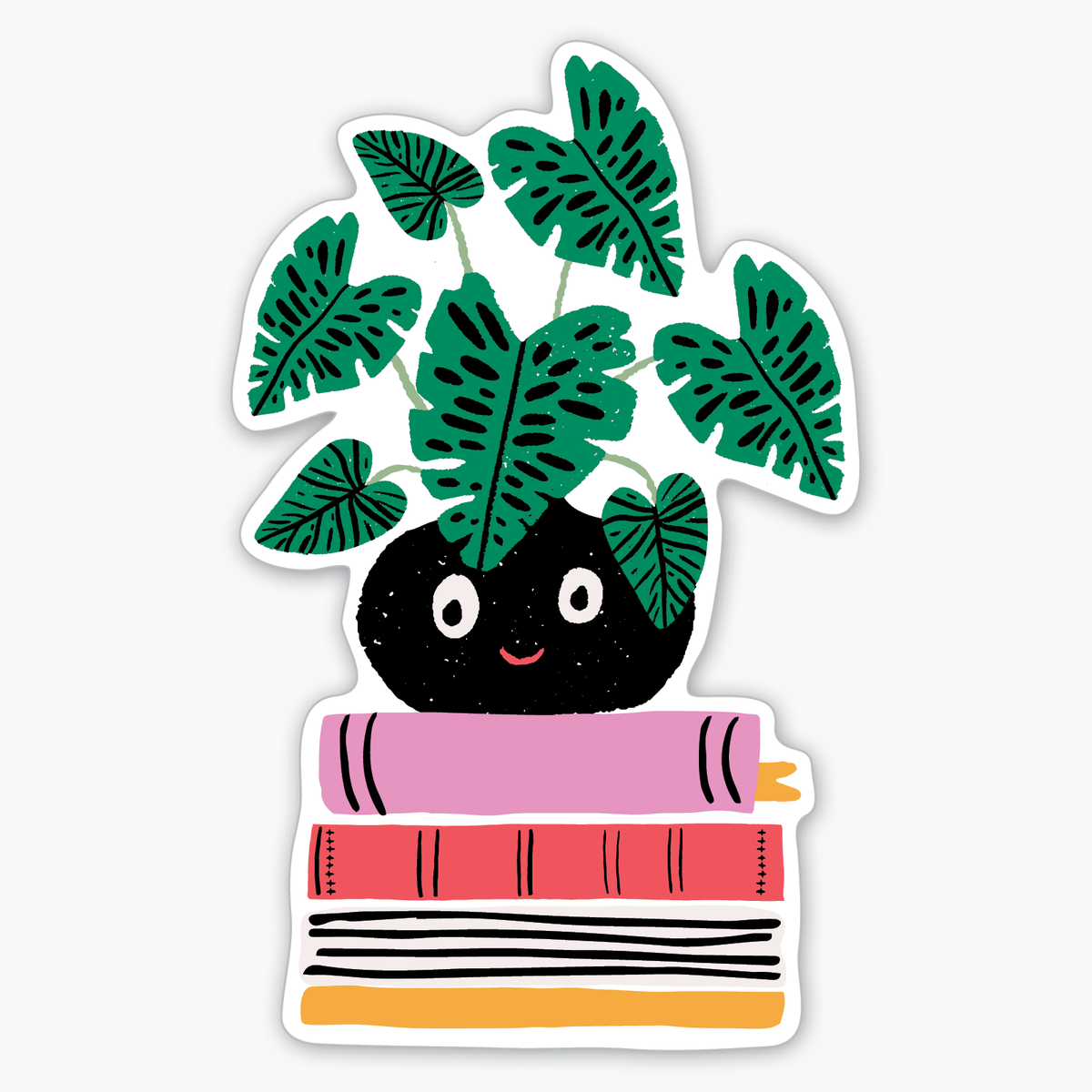 Plant Books Sticker