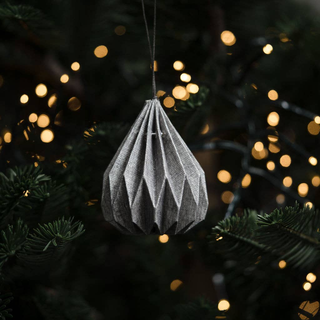 Tiree Grey Paper Hanging Decoration