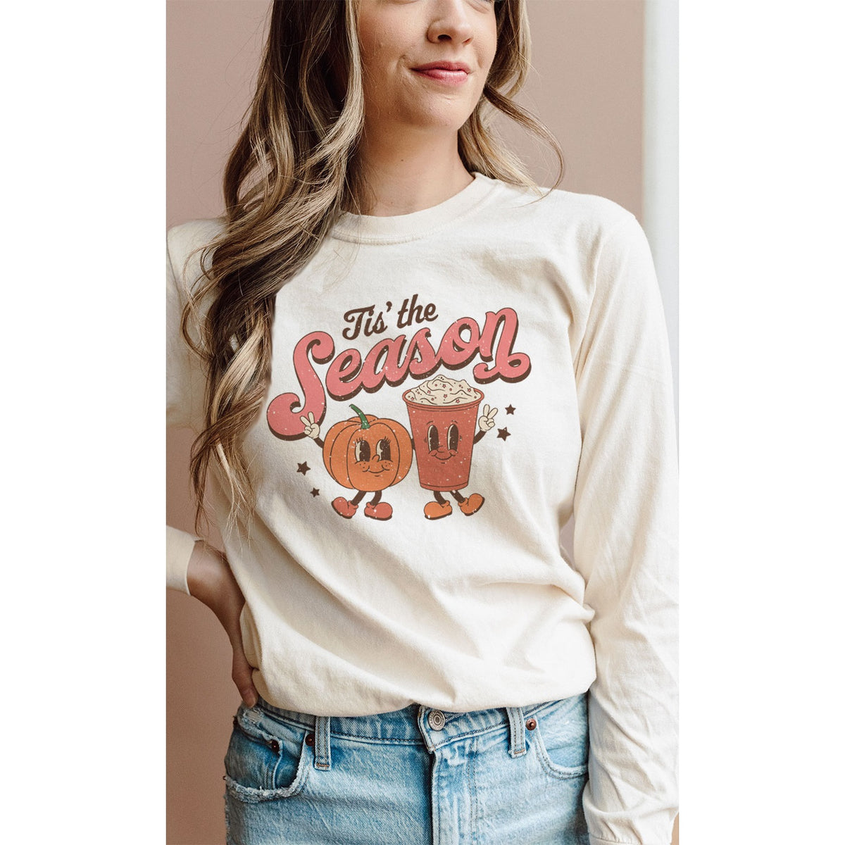 Retro Tis the Season Fall Long Sleeve Tee